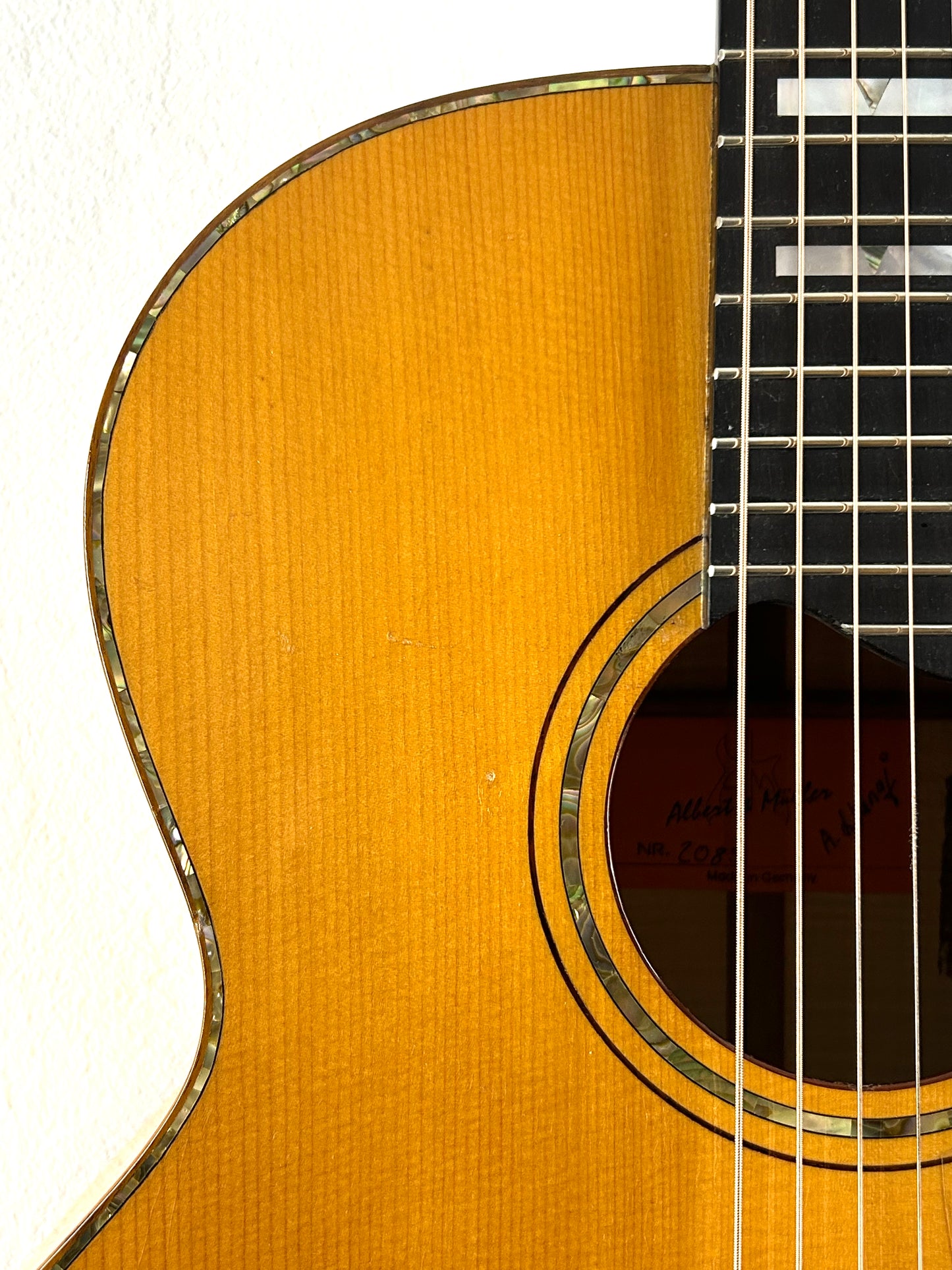 Albert Müller Jumbo Sattel 44mm Fichte/Ahorn Gitarre Westerngitarre