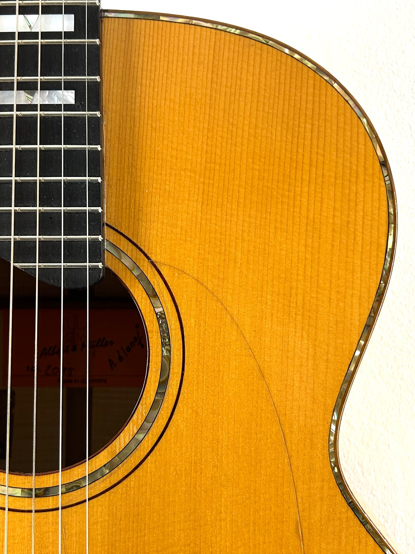 Albert Müller Jumbo Sattel 44mm Fichte/Ahorn Gitarre Westerngitarre