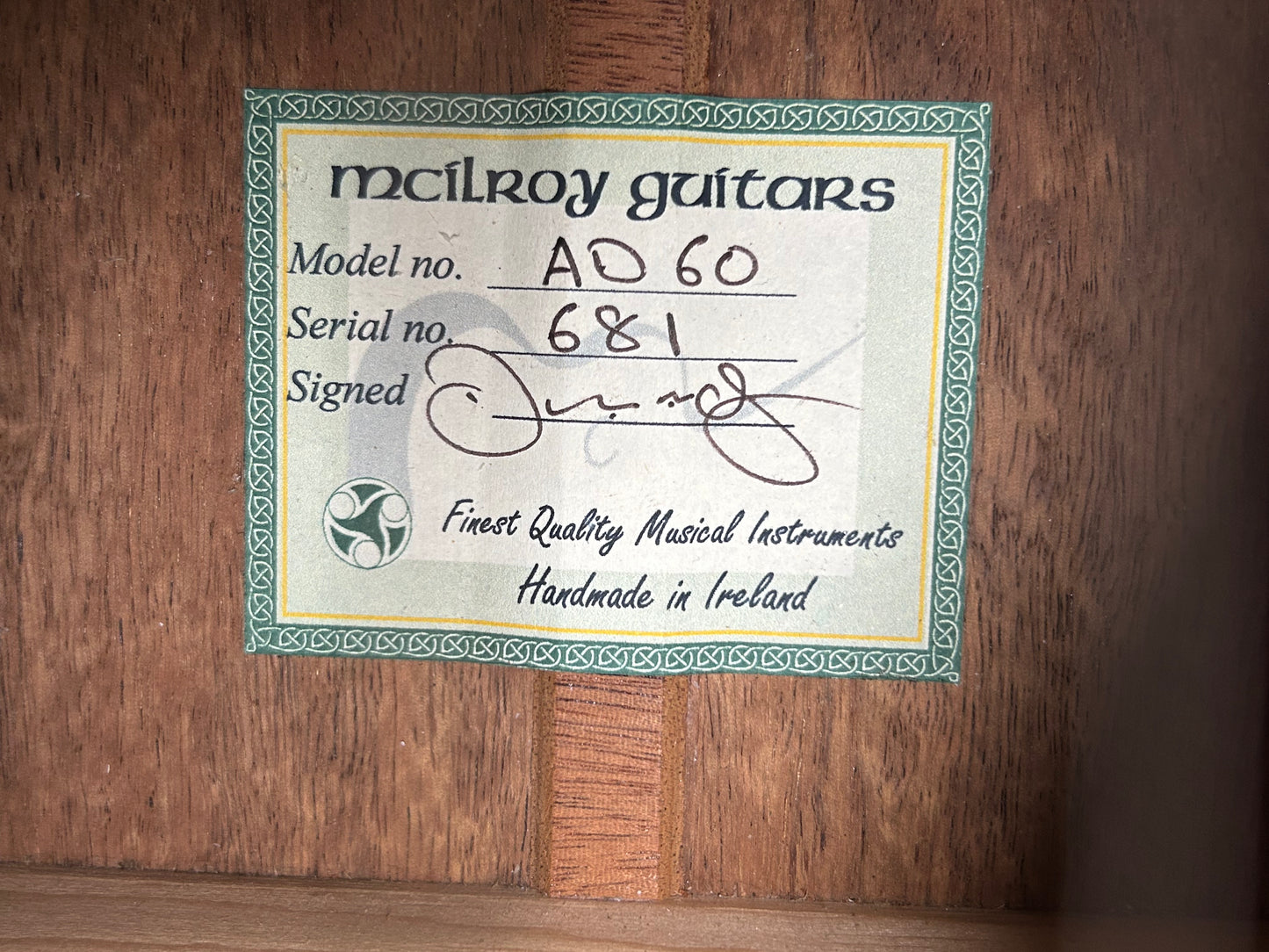 McIlroy AD60 Premium Serie Dreadnought Koa Fichte Gitarre