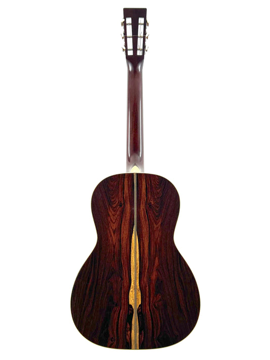 Rückansicht der Santa Cruz OO~Skye 2019 mit gemasertem Cocobolo-Boden