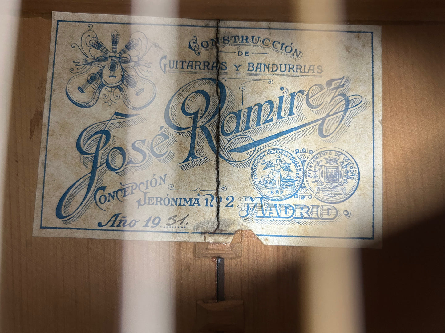 Jose Ramirez 1931 61,5 cm Historische Antike Gitarre Meistergitarre