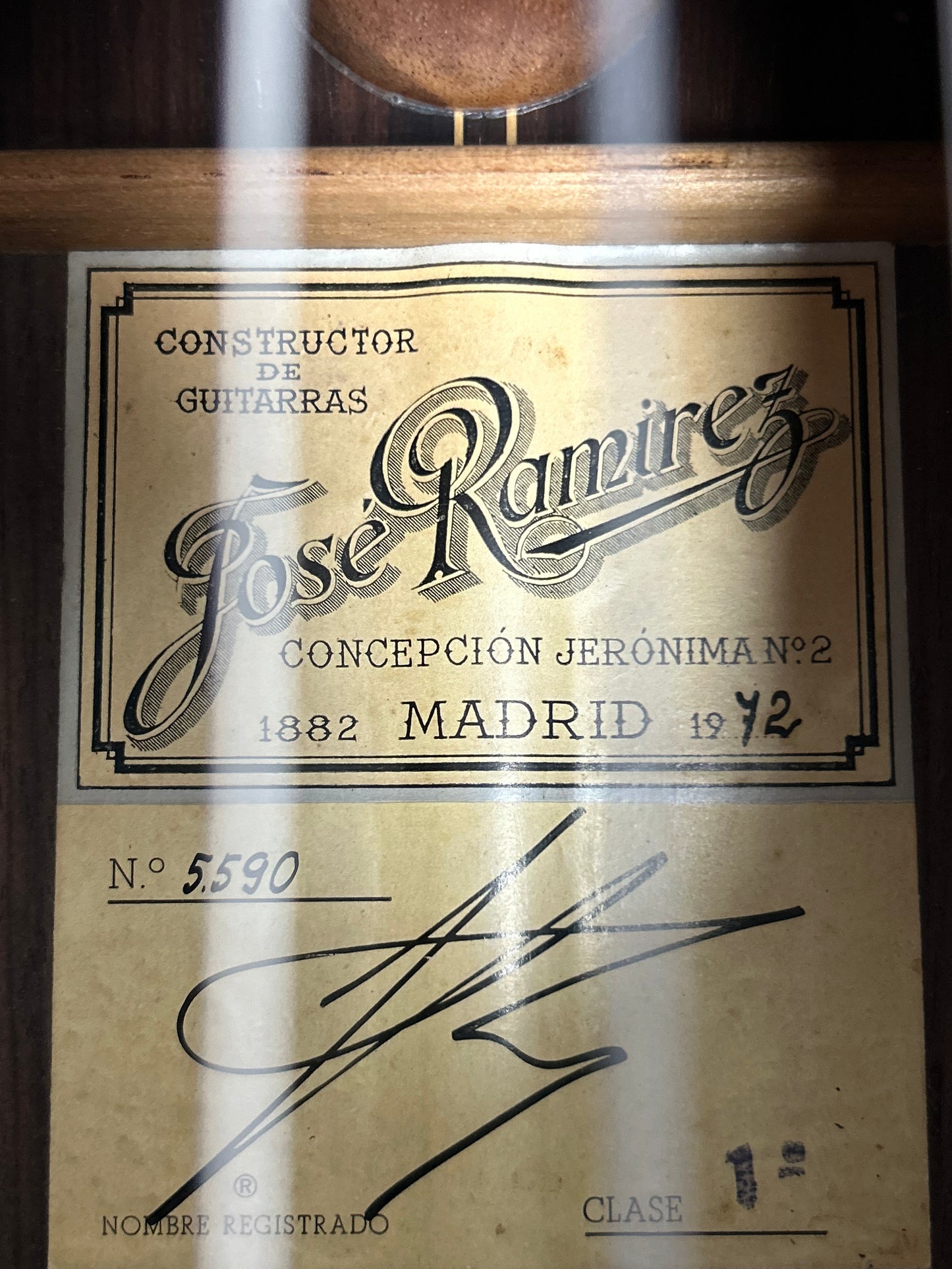 Jose Ramirez 1a 1972 Etikett