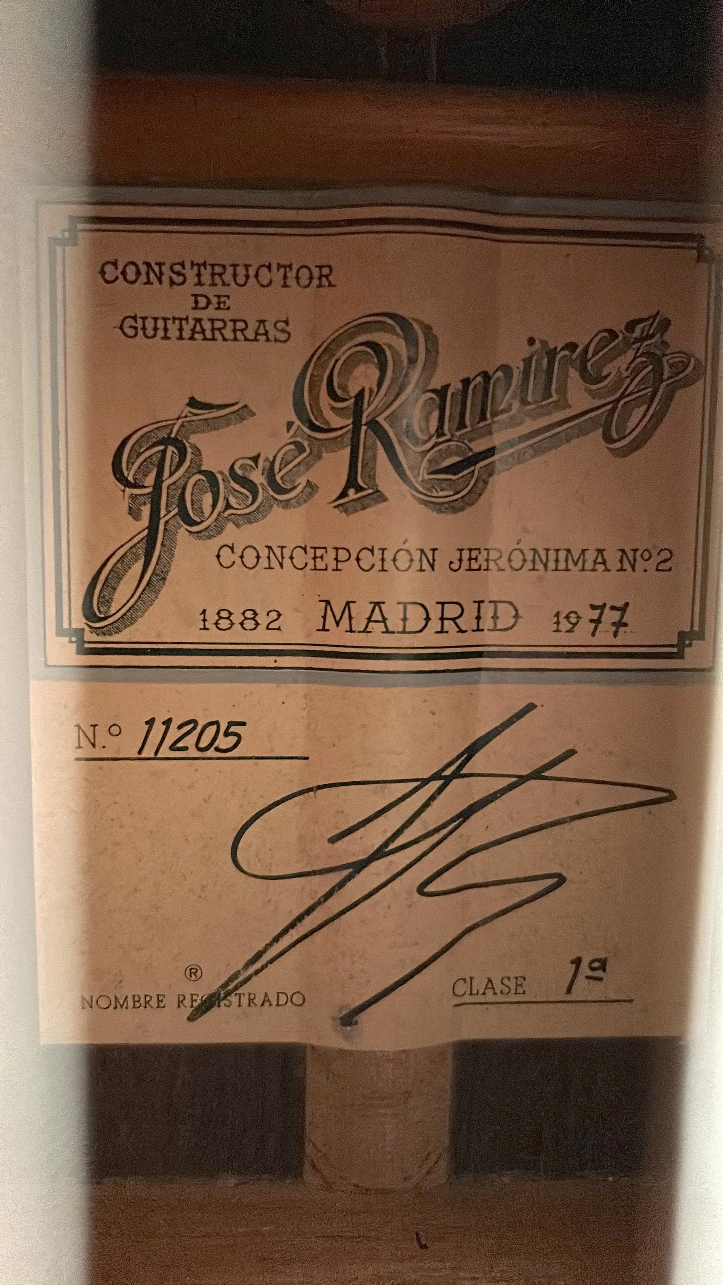 Jose Ramirez 1a 1977 Etikett